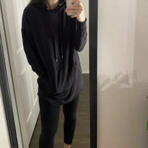 Oversized Raw Hem Hoodie